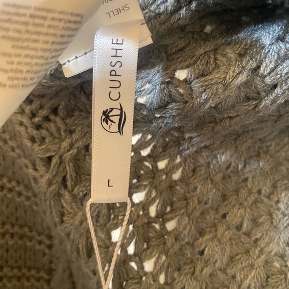 Cupshe Charcoal open Knit Tunic - Picture 4 of 5